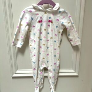 EUC Mayoral footed velvet romper